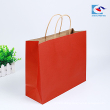 Promotion custom wholesale red color gift packaging bags